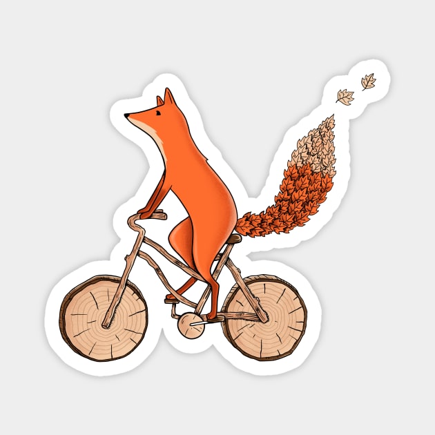 Fox Bicycle Magnet by coffeeman