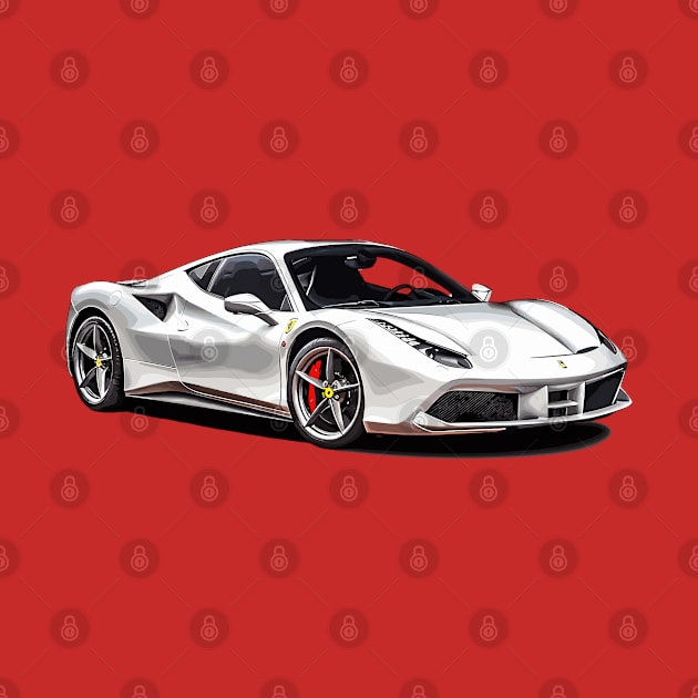 White ferrari by remixer2020