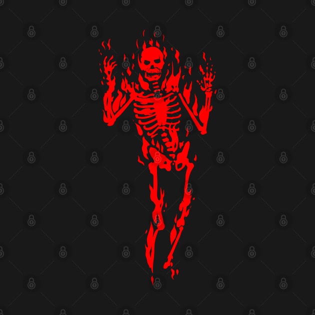 The Flaming Skeleton (red) by The Meat Dumpster