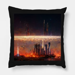 Futuristic Metropolis Pillow