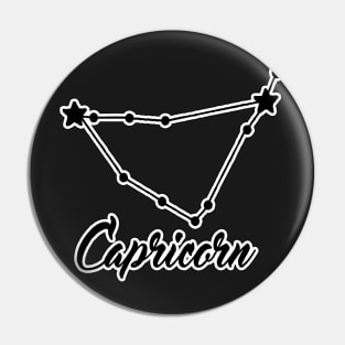 Capricorn Zodiac Constellation Design Pin