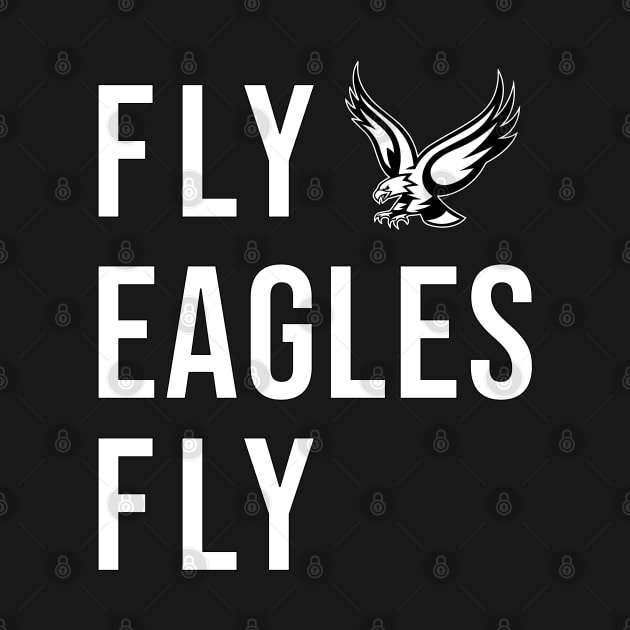 Fly Eagles Fly Vintage Flying Bird Inspirational Hawk Fan by DonVector