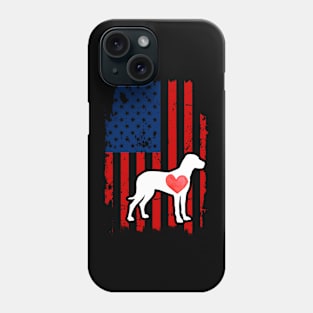 Vizsla Merica Usa American Flag Phone Case