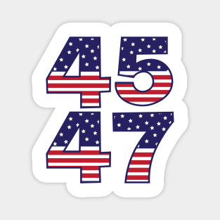 45 47 Trump 2024 American Flag Magnet