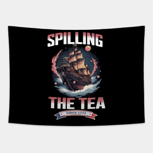 Vintage 4Th July Spilling the Tea Since 1773 Fourth of July Tapestry