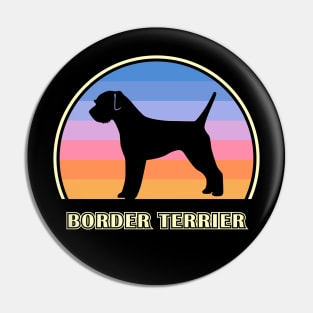 Border Terrier Vintage Sunset Dog Pin