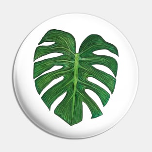 Funky Monstera Leaf Pin