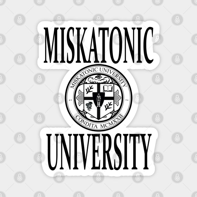 Miskatonic University Logo with Text Magnet by asimplefool