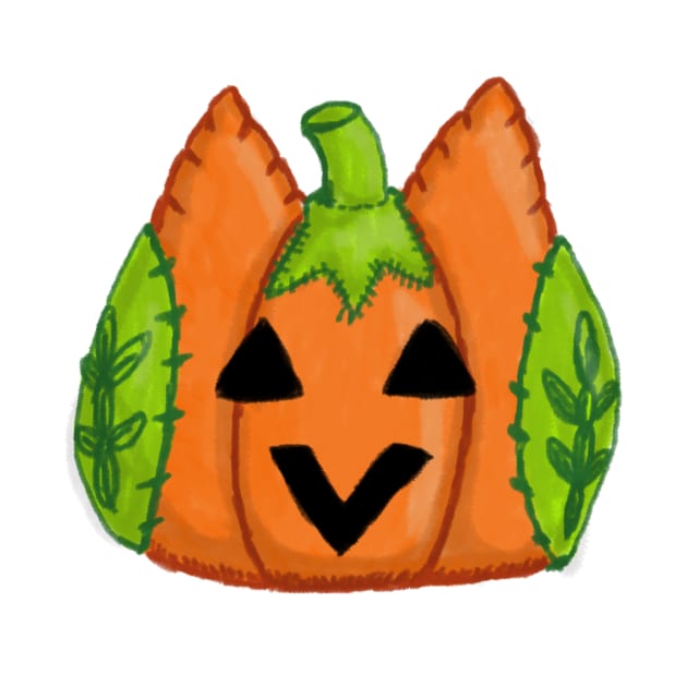 cute plush pumpkin owl jack-o'-lantern sketch by MetaCynth