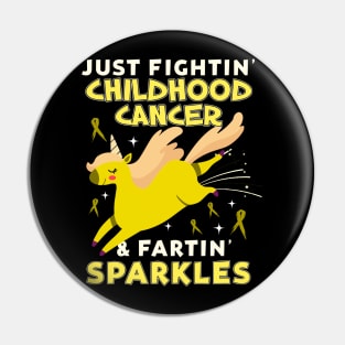 childhood cancer funny unicorn farting sparkles Pin