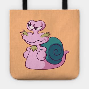 cranky escargoon the purple snail sidekick / retro anime Tote