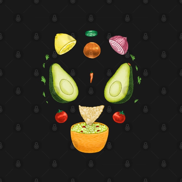 Avocado Diagram by SarahWrightArt