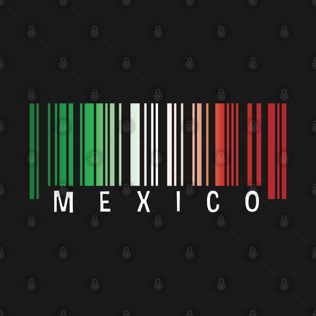 Mexico flag colors barcode by Finji