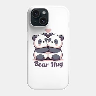 Couple Panda Bear in Love Print art illustration Panda Valentines gifts Phone Case