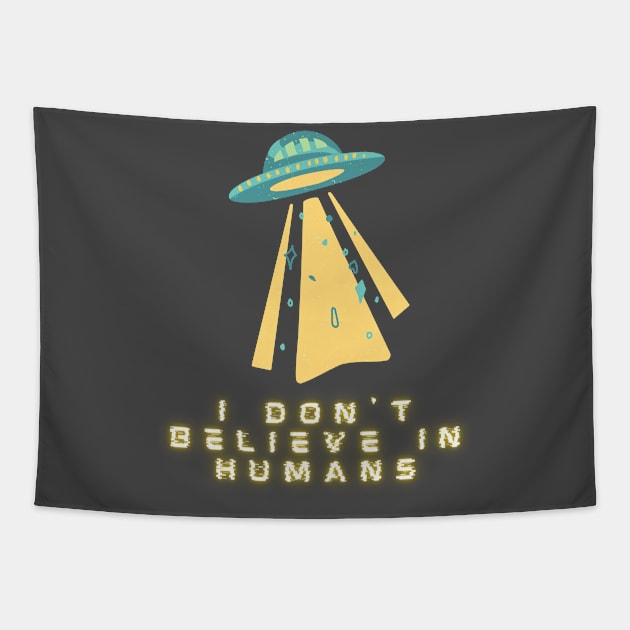 I don't believe in humans Tapestry by FlatCat