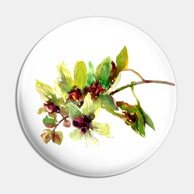 Green Orchid Flower Pin by surenart