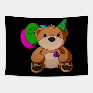 Birthday Teddy Bear Tapestry