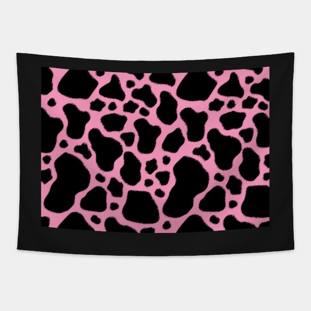 Pink Cow Tapestry by thecaoan