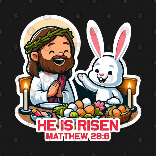 Matthew 28:6 He Is Risen by Plushism