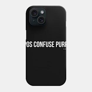 Typos Confuse P̶u̶r̶p̶l̶e̶  People - White Phone Case