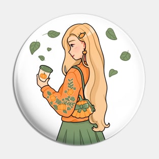 Pumpkin girl Pin