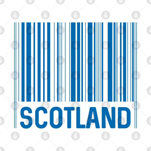 Scotland Bar Code Design (Scottish Saltire Blue) by MacPean