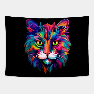 Psychedelic cat Tapestry