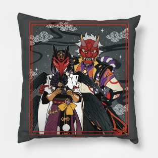 Oni and Tengu Pillow