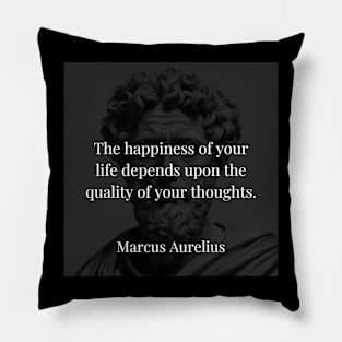 Marcus Aurelius's Key to Happiness Pillow