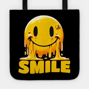 Smile Yellow hide the Pain Smiley Tote