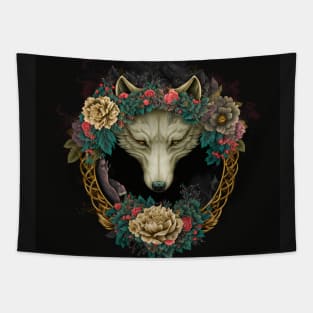 white Fox Tapestry