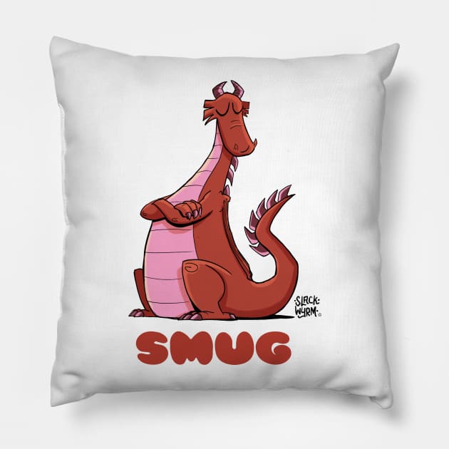 Smug Wyrm Pillow by Slack Wyrm