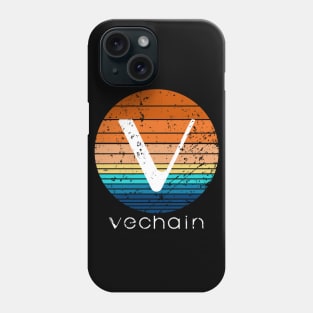 VeChain Cryptocurrency DeFi Crypto Vintage Sunset Phone Case