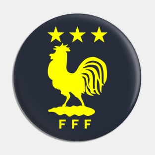 France With Three Stars Pin