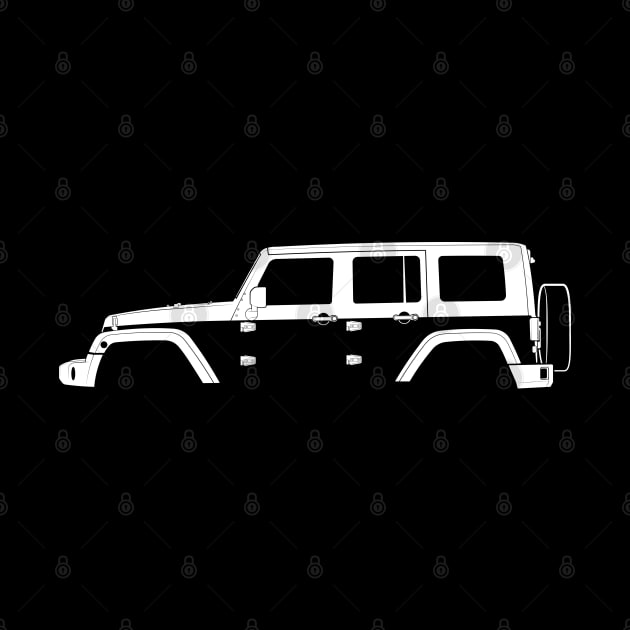 Jeep Wrangler Unlimited (JK) Silhouette by Car-Silhouettes