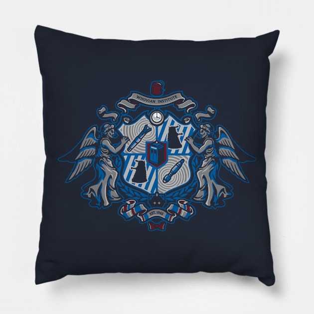 Whovian Institute Pillow by WinterArtwork