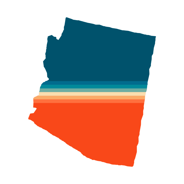 Arizona State Retro Map by n23tees