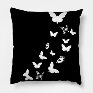 butterflies silhouette Pillow