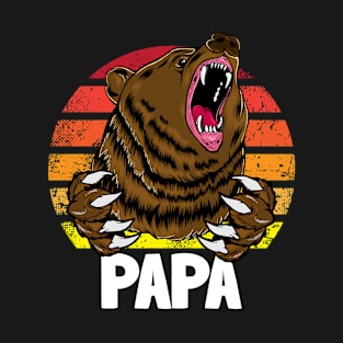 Papa Bear Grizzly Funny Camping Gift for Nature Lovers T-Shirt