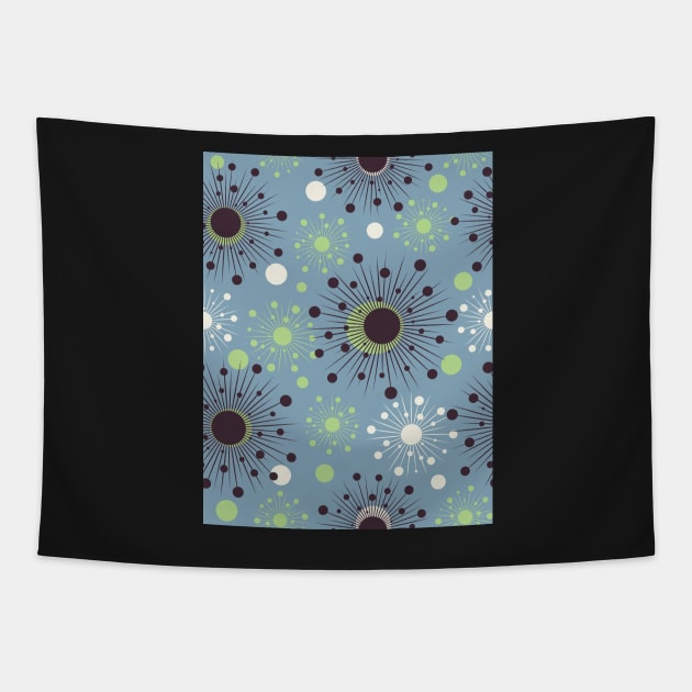 Retro Bowling Tapestry by implexity