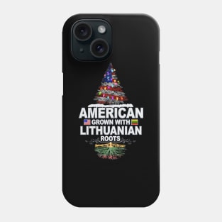 Christmas Tree  American Grown With Lithuanian Roots - Gift for Lithuanian From Lithuania Phone Case