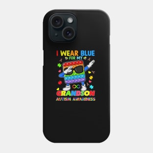 Poplt Dab I Wear Blue For My Grandson Autism Awareness Phone Case