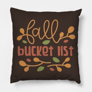 Fall Bucket List Pillow