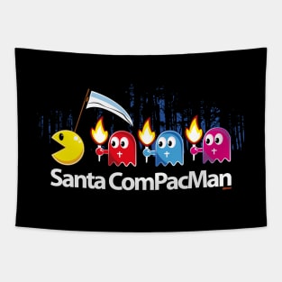 Santa ComPacman Tapestry