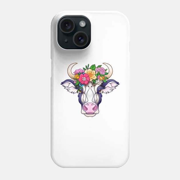 Bohemian cow Phone Case by Hareguizer