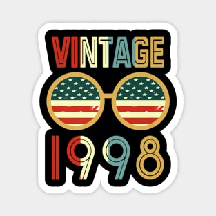 Vintage 1998 20th Birthday Perfect Gift Retro Magnet