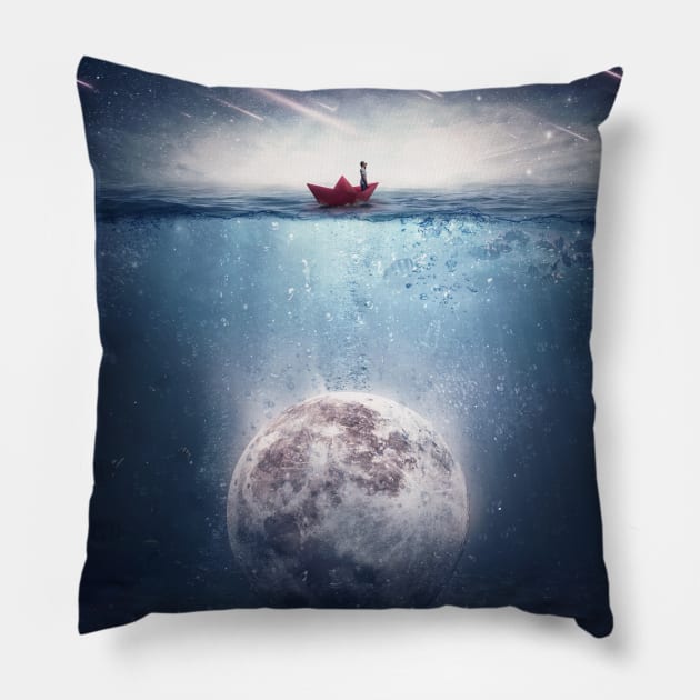 Searching For The Moon Pillow by psychoshadow