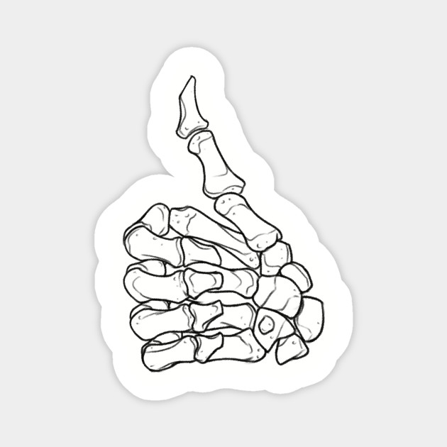 Skeleton Thumbs Up - Skeleton - Magnet | TeePublic