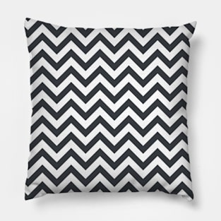 Grey and White Chevron Pattern Pillow