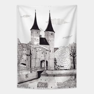 Oosterpoort Delft Netherlands - Eastern Gate Delft City Travel Art Tapestry